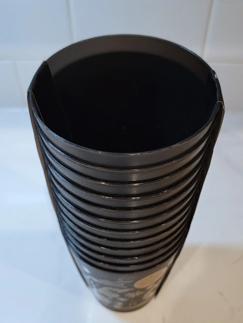 Cynthia Rowley Black Tumbler Set Of 12 with Gold Celestial Accents
